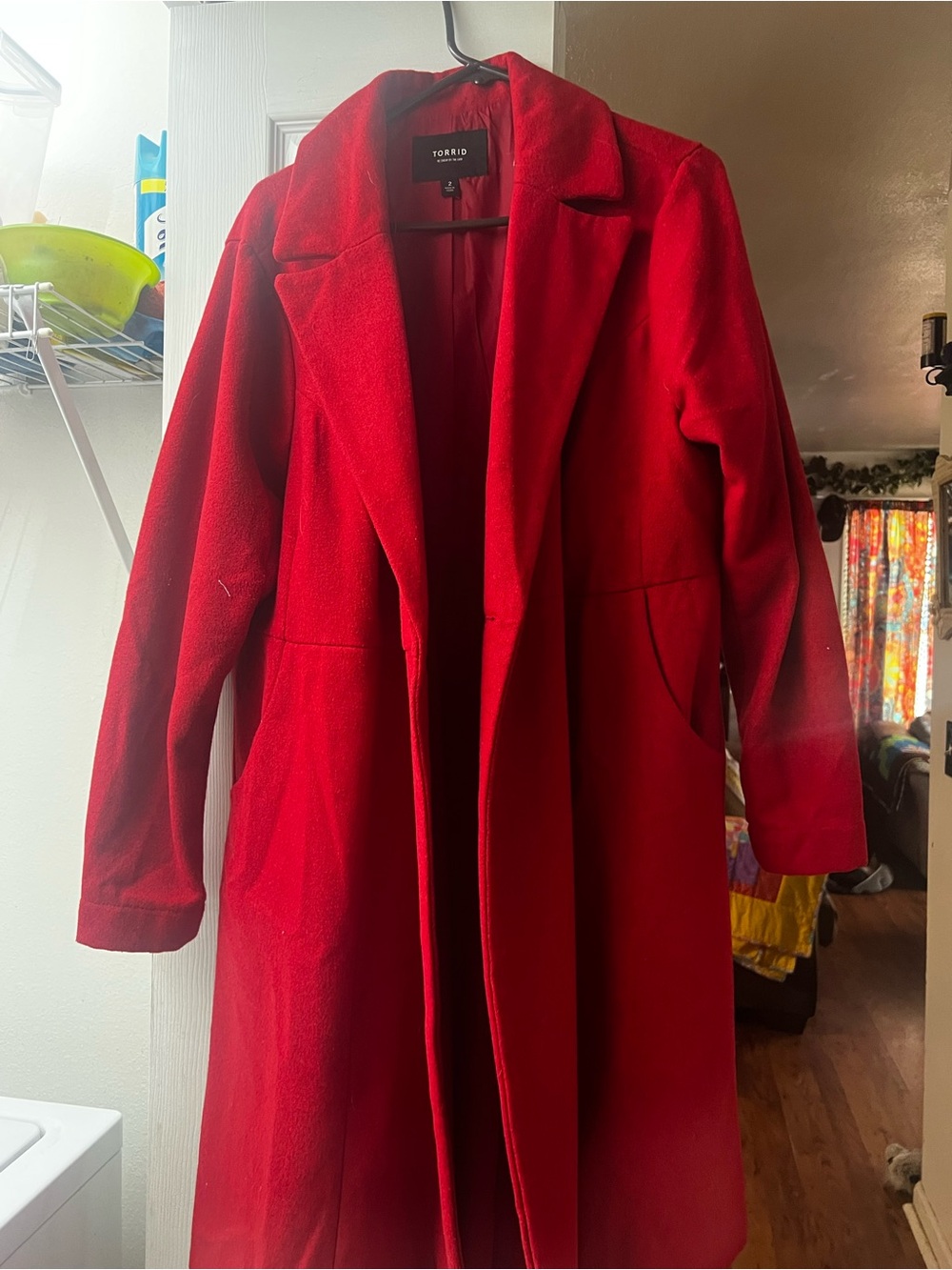 torrid Bold Red Long Trench Coat